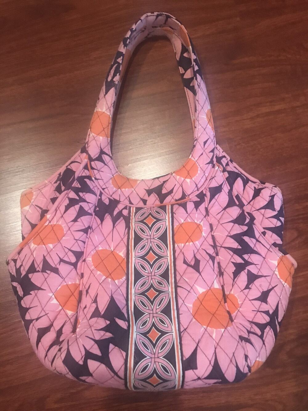 Pre Owned Pink Cloth VERA BRADLEY PURSE & SMALL CHANGE PURSE SET